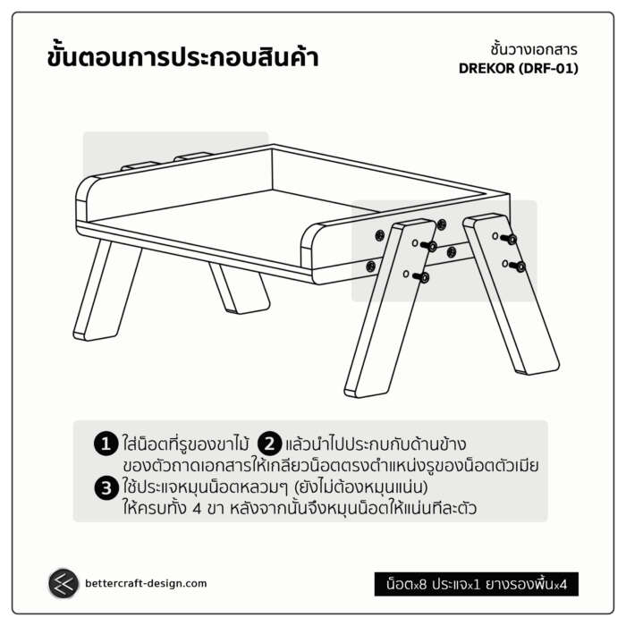 ชั้นวางเอกสารไม้เดร็คเกอร์ - Image 8